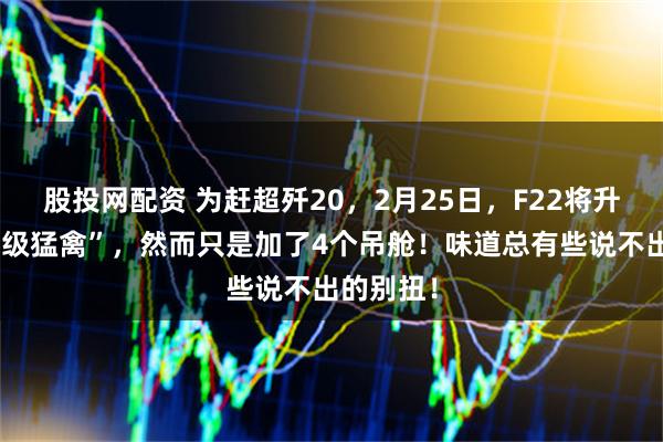 股投网配资 为赶超歼20,2月25日,F22将升级为“超级猛禽”,然而只是加了4个吊舱!味道总有些说不出的别扭!